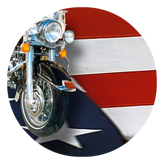 DAROUND 332 Biker on US Flag
